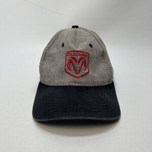 Y2K Dodge Hat Cap Strap Back Grey Ram Logo Check Plaid Motorsports Adjustable